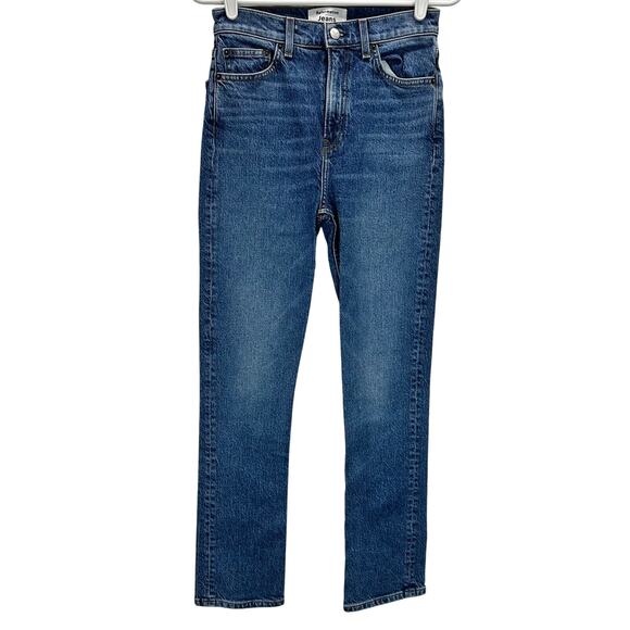 Reformation Liza High Rise Straight Cropped Jeans Laguna Size 25 - Picture 2 of 16